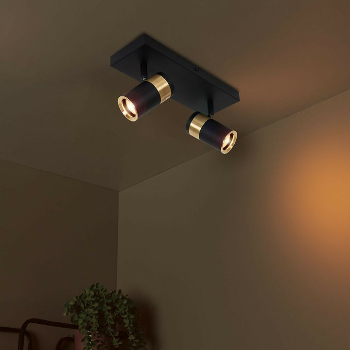 FOCO BARRA DIRECCIONAL GORIK NEGRO 2XGU10