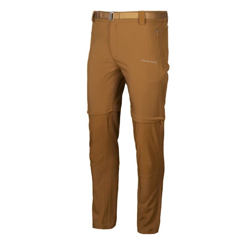 Pantalón de Trekking Hombre Desmontable Hombre Andino Cafe Mostaza