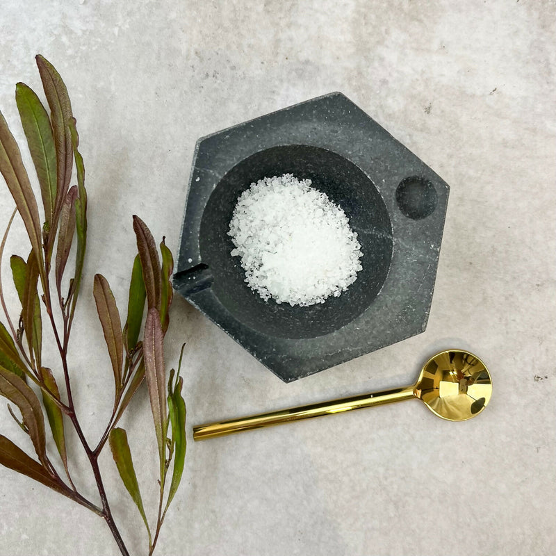 Cuenco Mármol Hexagonal Negro