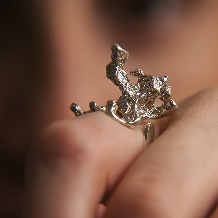 Anillo Palmerae-Maialen-plata