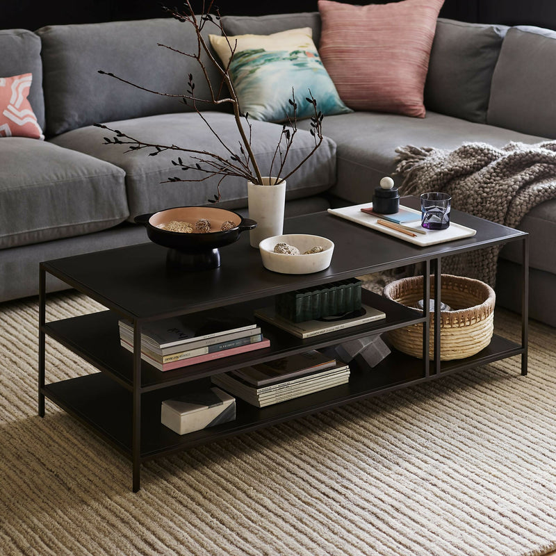 Mesa de Centro Tres Niveles Metal Black