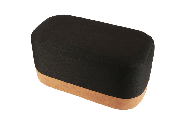 LOW POUF RECTANGULAR NEGRO UBUNTU