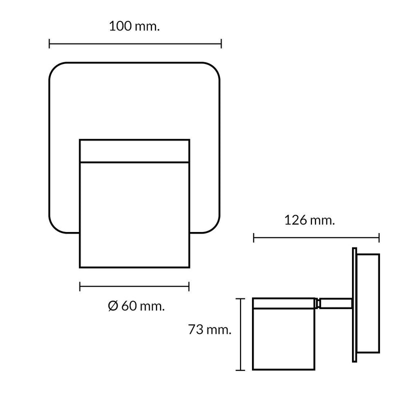 Foco Sobrepuesto 1 luz Cil III Blanco Mate Ip44 GU10