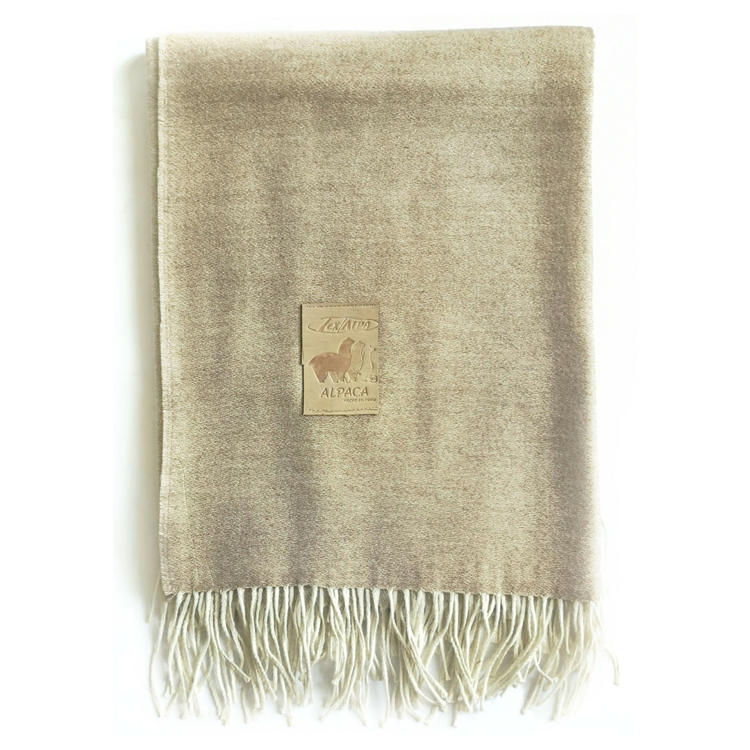 Manta de alpaca beige