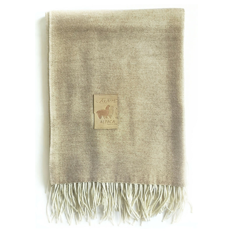 Manta de alpaca beige