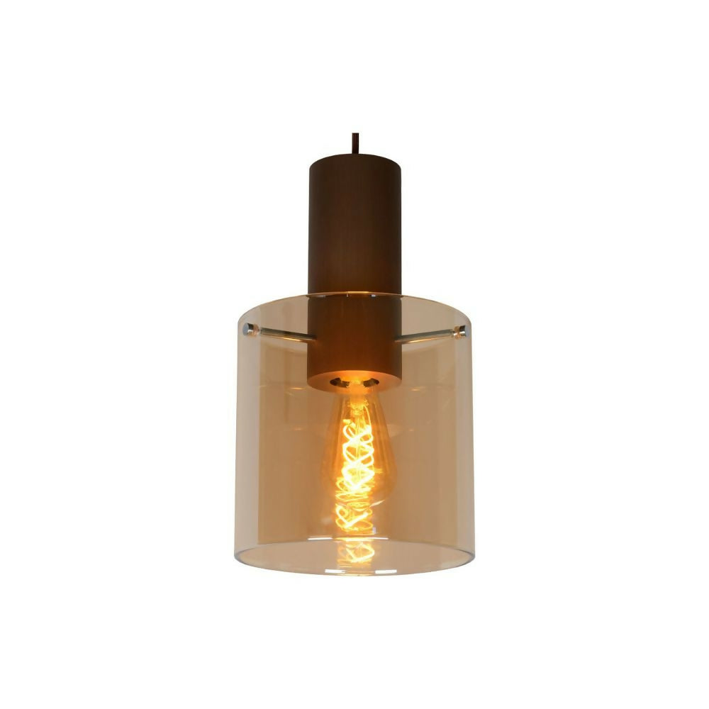 LAMPARA COLGANTE TOLEDO AMBAR 1xE27