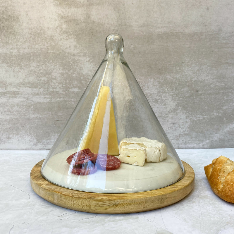 Cúpula Lyon con Base de Mármol y Madera de Mango