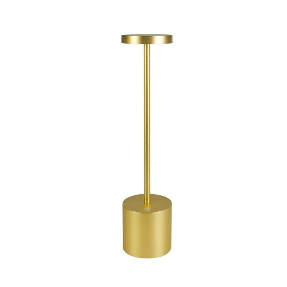 LAMPARA DE MESA RECARGABLE TOUCH DORADO DIMEABLE 3 TONOS DE LUZ