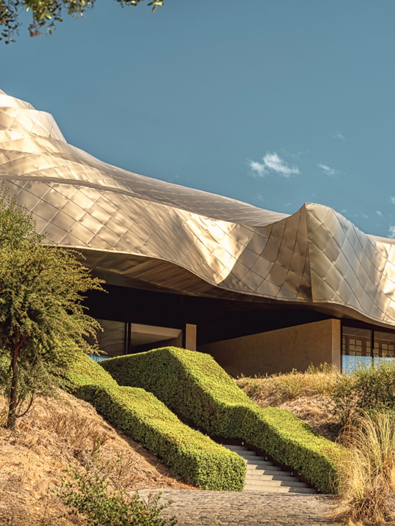 Arquitectura exterior de VIK Chile en el Valle de Millahue