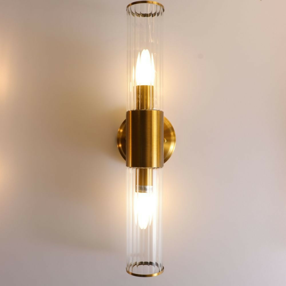 APLIQUE METAL DORADO 2 LUCES OZZKI