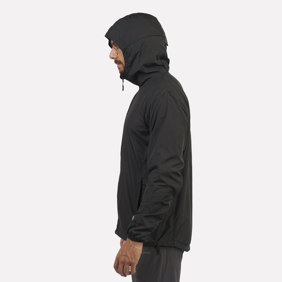 Chaqueta Cortaviento Ultraligero Hombre Declive Negro