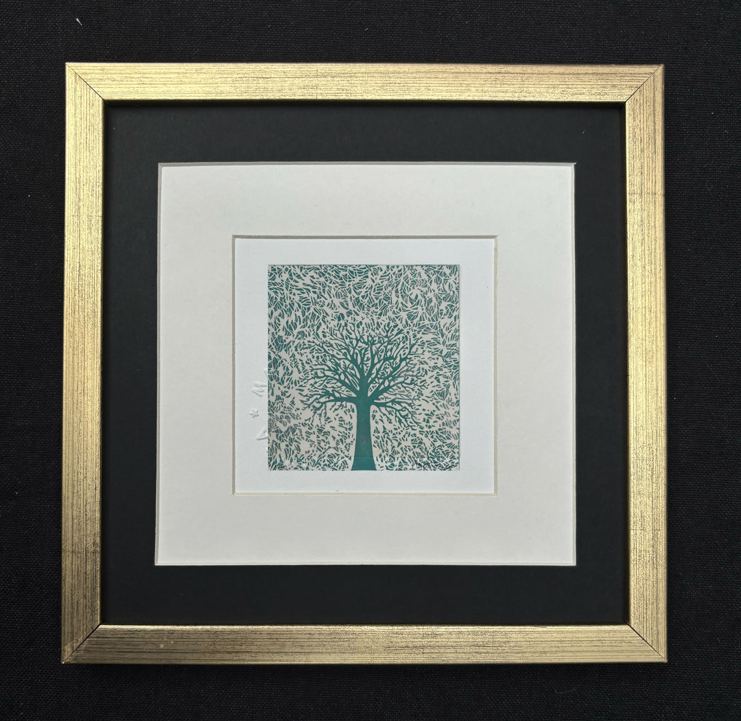 pequeño árbol turquesa