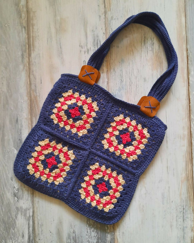 Cartera Tejida Cuadrada Color Sandía