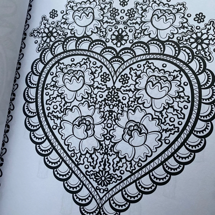 Libro para Colorear Corazones Mexicanos