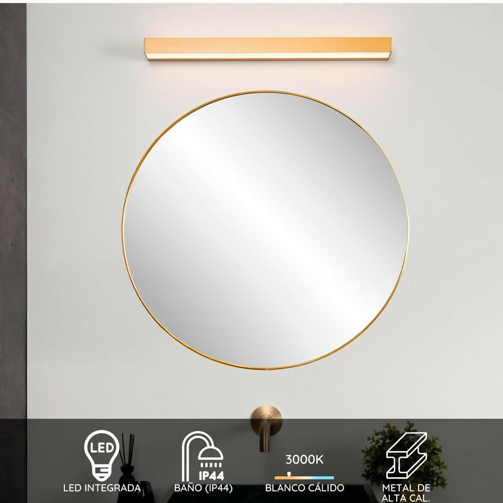 APLIQUE ALEXA DORADO LED 8W 3000K IP44