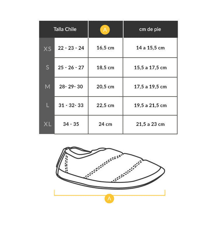 Pantufla Niños Futaleufú Amarillo Mostaza Print