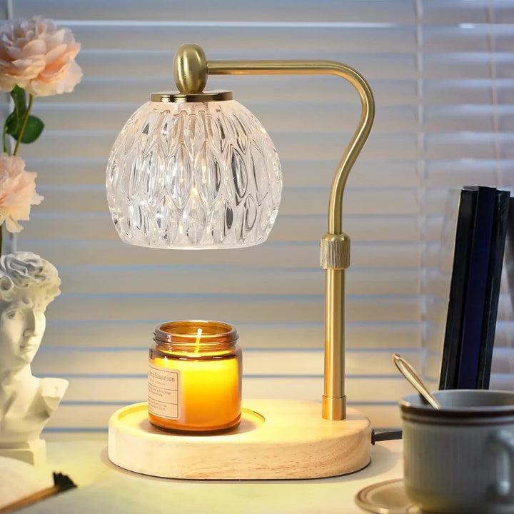 Lampara Calentadora de Velas Aromaticas Farol Dorado