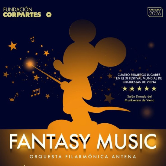 fiche promocional del concierto Fantasy Music en el Teatro CA660, sábado 15 de agosto de 2026, con precio preferente para lectores de Bazar ED — últimas 4 entradas disponibles.