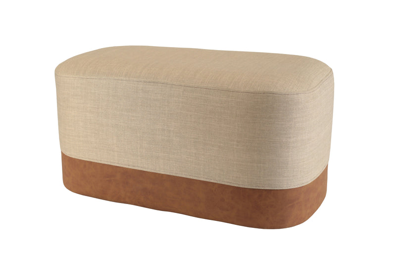 LOW POUF RECTANGULAR BEIGE UBUNTU