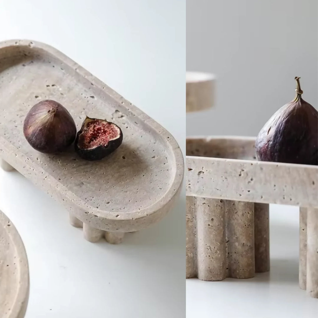 Bandeja Decorativa Estilo Marmol Travertino Greco