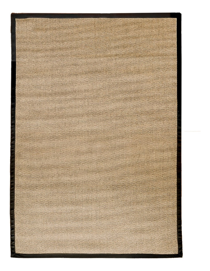 Alfombra Sisal Natural Borde Negro KF731 (3 medidas)
