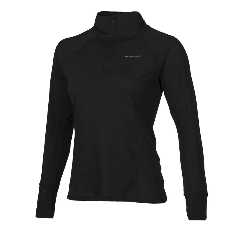 Primera capa Térmica Mujer 1/4 Zip-Cuello VentoFit Negra