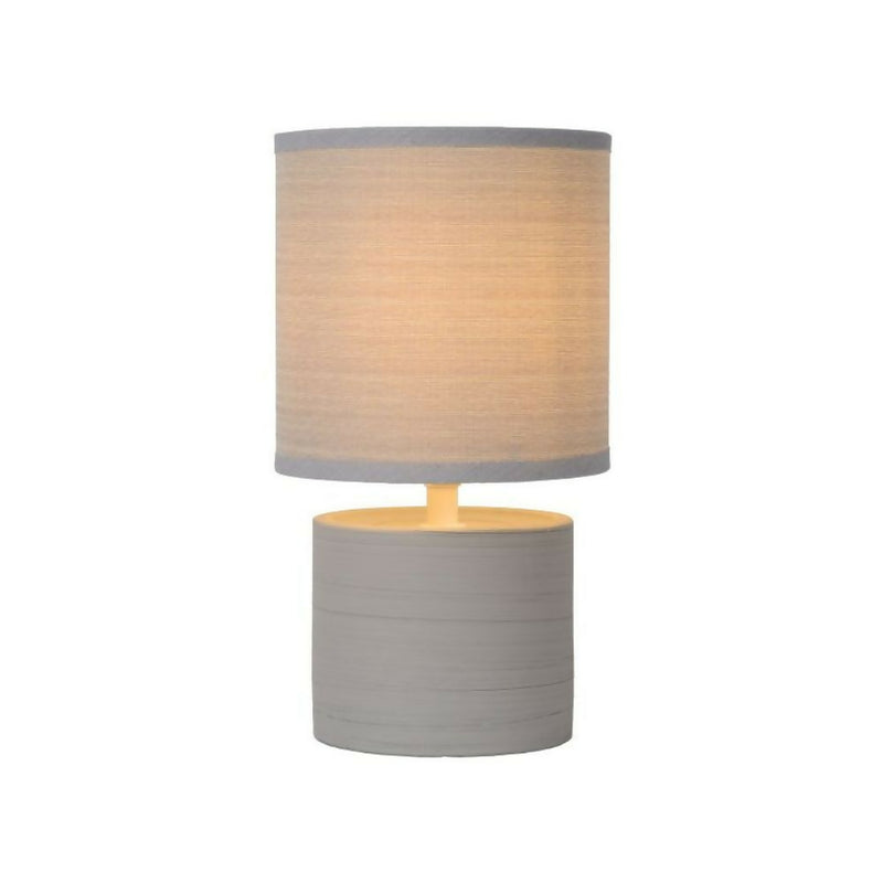 LAMPARA DE MESA GREASBY GRIS 1xE14
