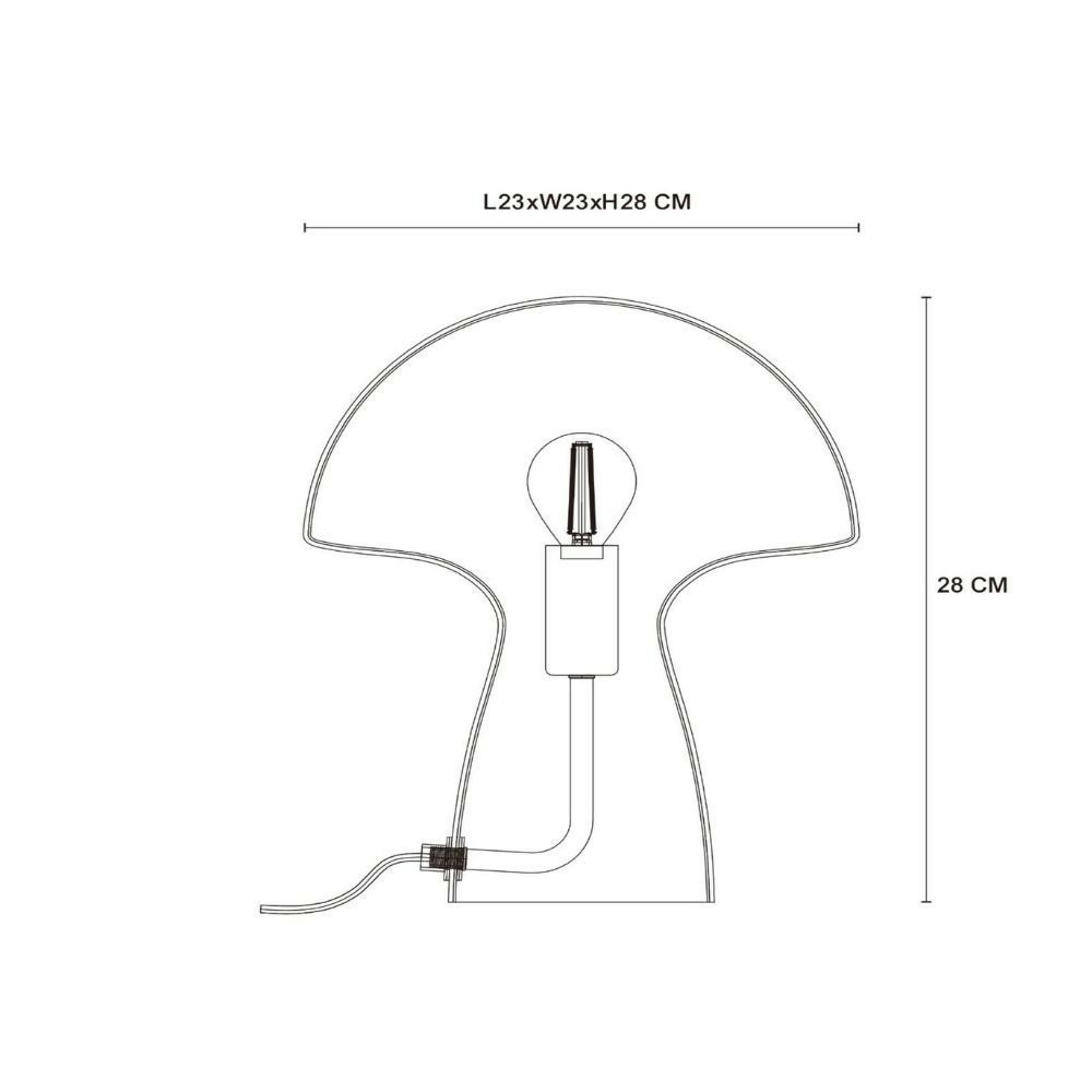 Lámpara de Mesa Fungo Humo 1xE27