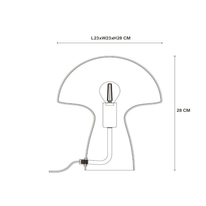 Lámpara de Mesa Fungo Humo 1xE27