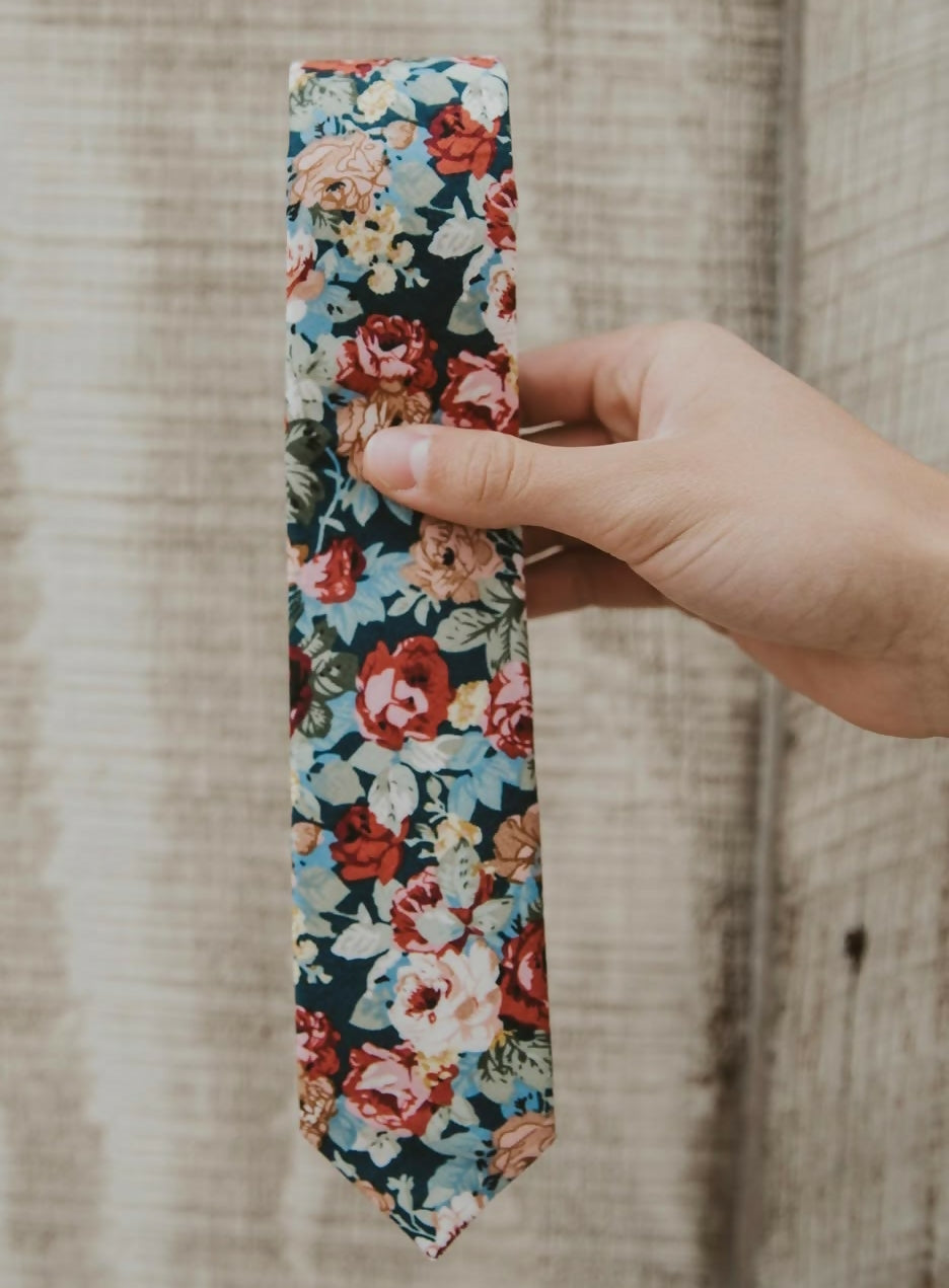 corbata algodón flores luciacorbatas
