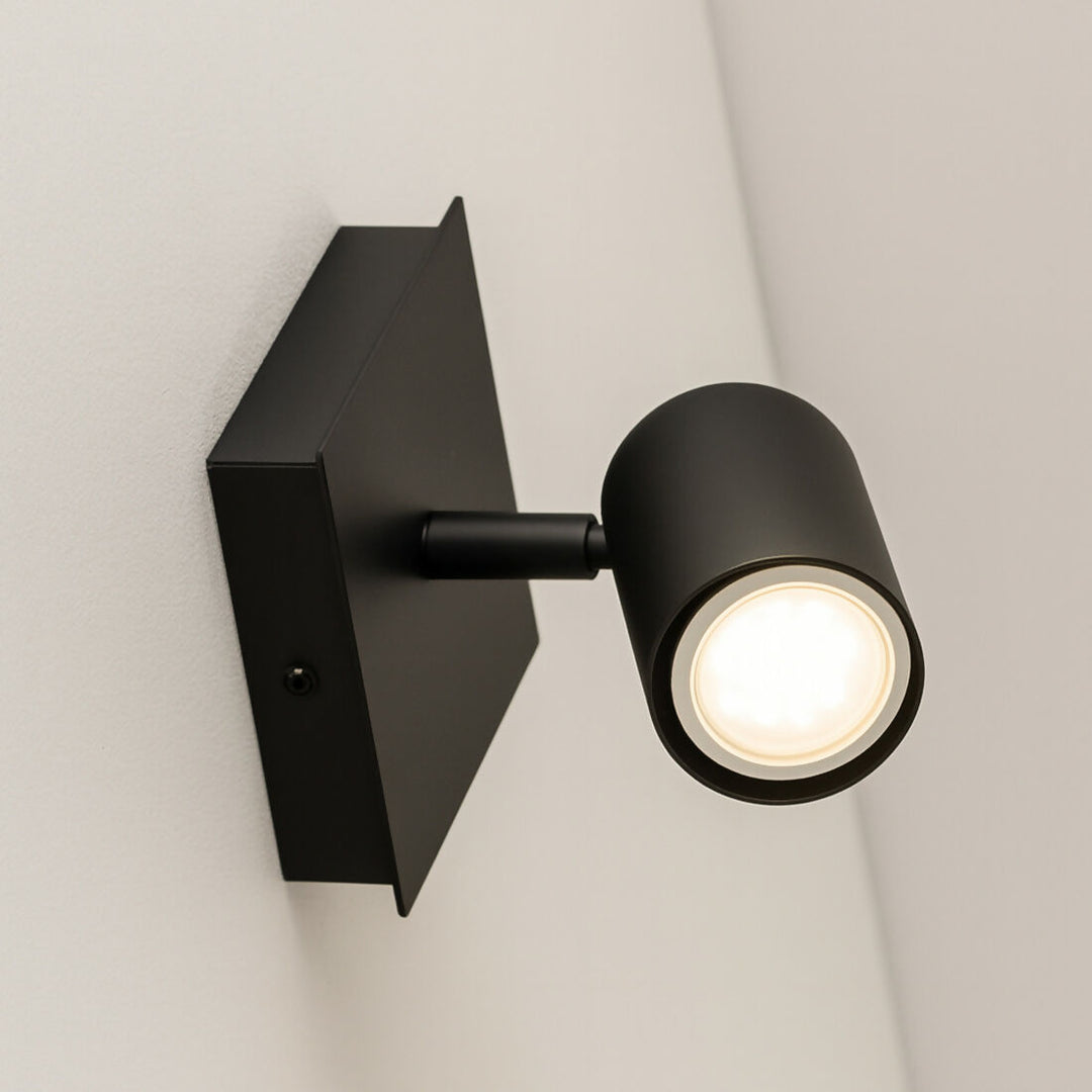 Foco Sobrepuesto 1 luz Cil III Negro Mate Ip44 GU10