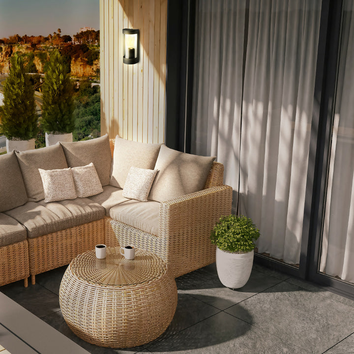 Aplique Aluminio Unidireccional Abend Negro