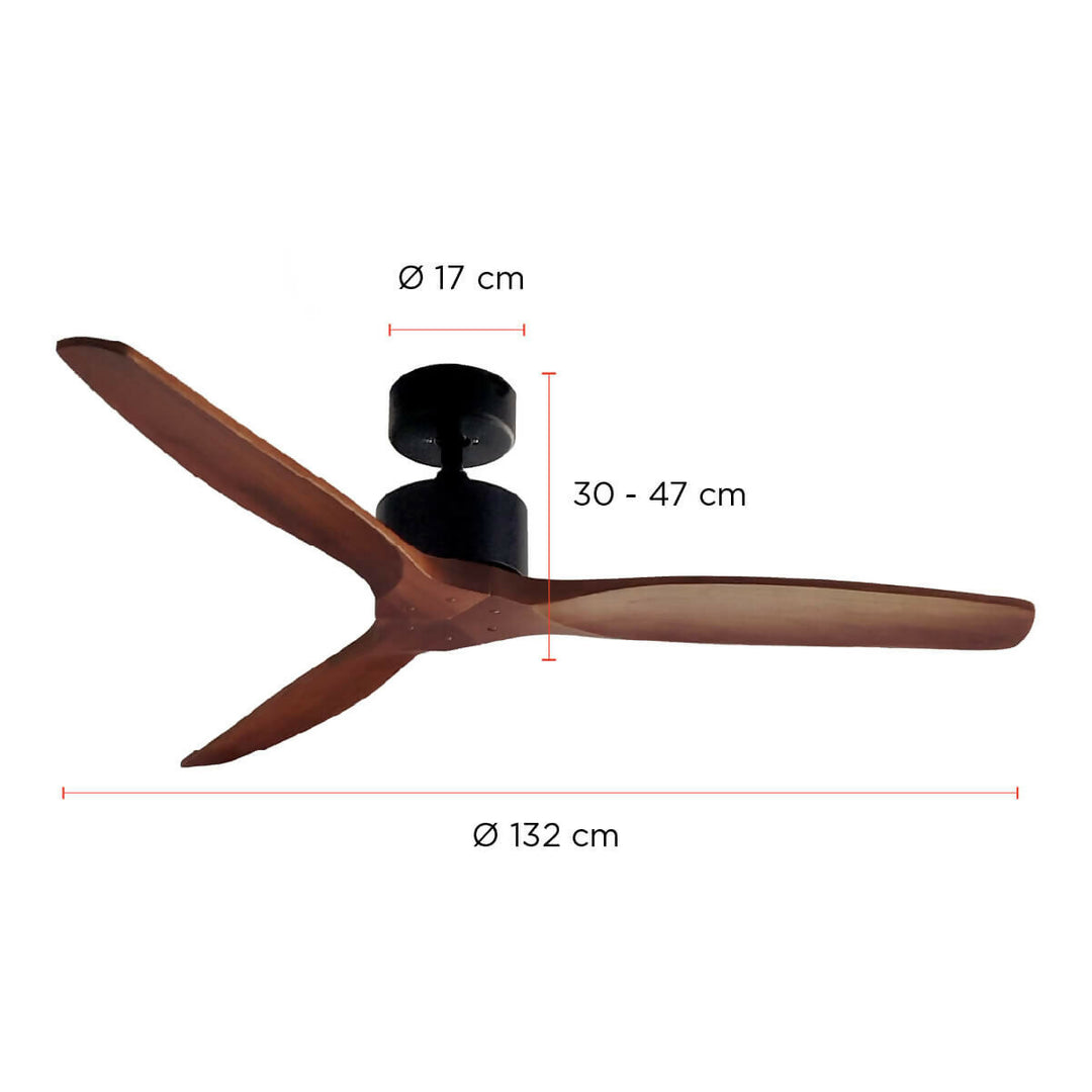 Ventilador de Techo Aviador Nogal Ajustable 52” PRIMATERM