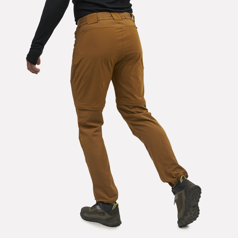 Pantalón de Trekking Hombre Desmontable Hombre Andino Cafe Mostaza