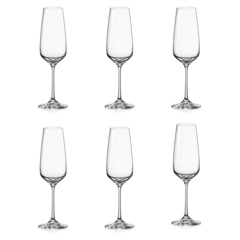 BOHEMIA SET 6 COPAS CHAMPAGNE GISELLE 190 ML