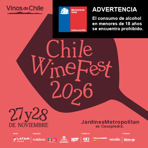 Entradas VIP | Chile Wine Fest 2026 Santiago - Experiencia Bazar ED