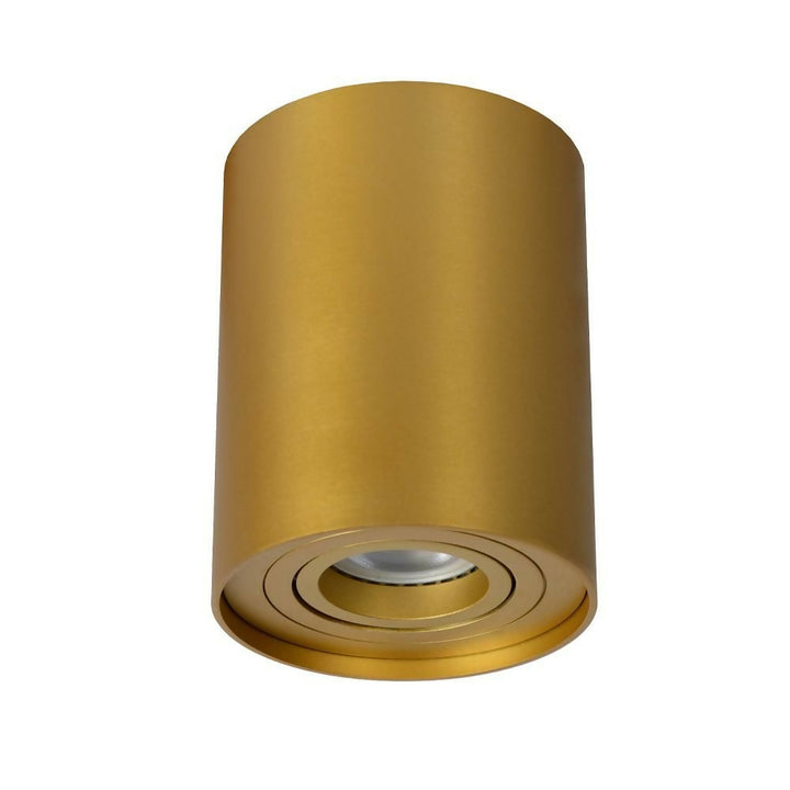 FOCO CILINDRO SOBREPUESTO TUBE DORADO Ø9,6cm 1XGU10