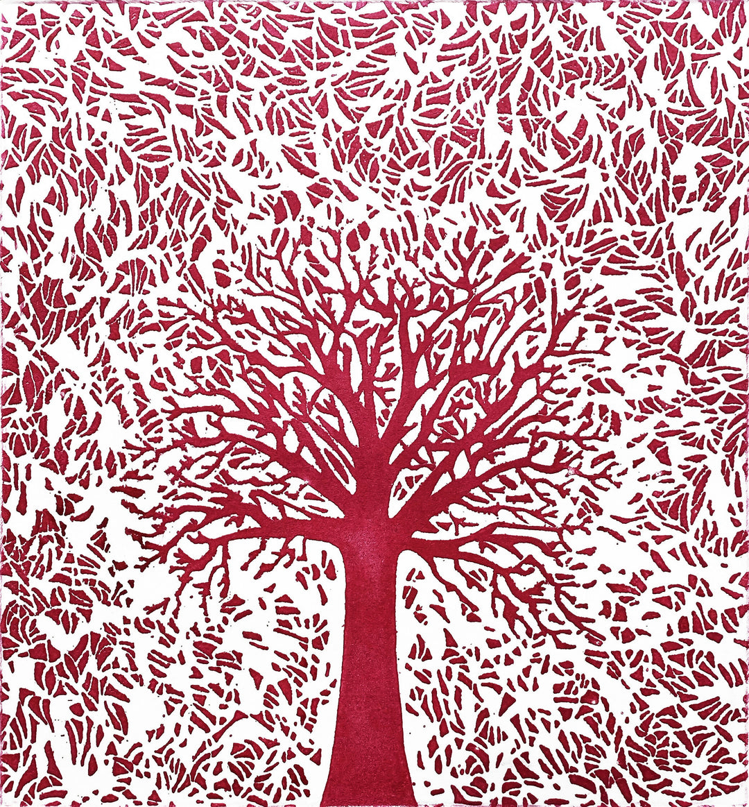 pequeño árbol rojo