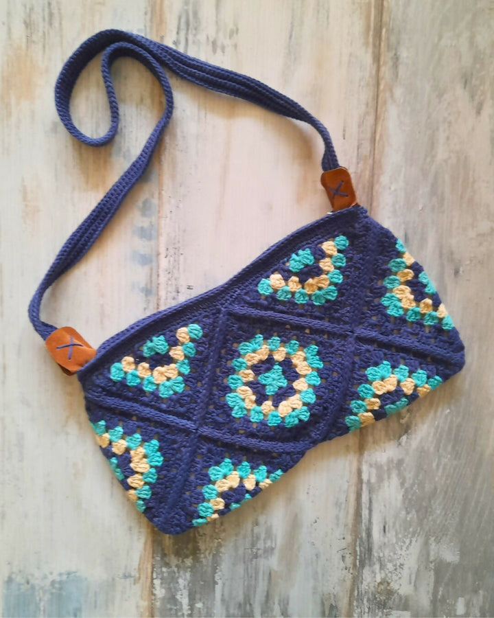 Cartera Bandolera Tejida Color Calipso