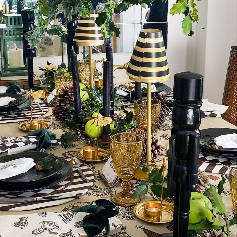 Set 4 Servilletas Cascanueces Dorado 2 - Lino Poliester