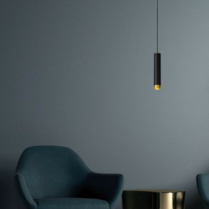 LAMPARA COLGANTE FLORIS NEGRO 1XGU10