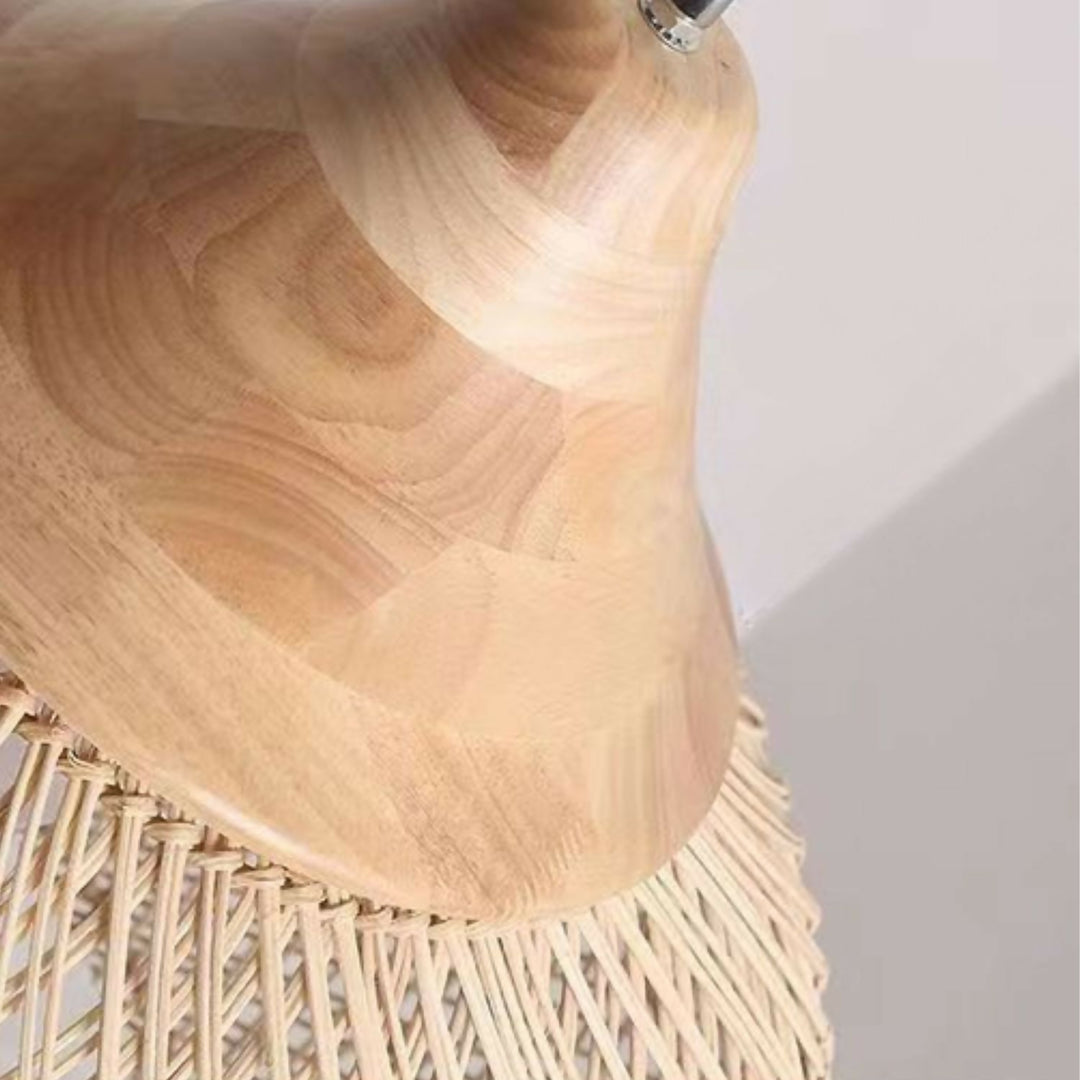 Lampara Colgante Rattan Claro Duna 50cm