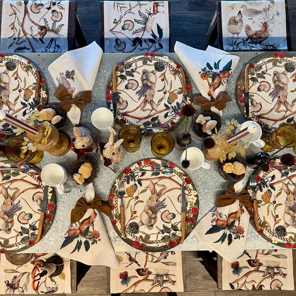 Set 4 Bajoplatos Conejo
