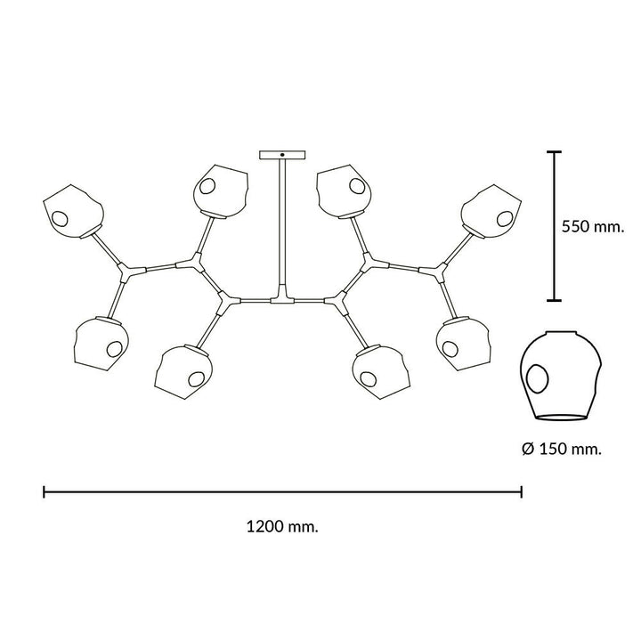Lámpara Colgante Zincir Negro
