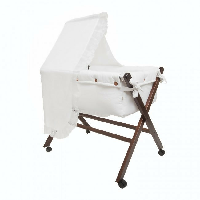 Cuna con dosel Pique Blanco Bee Bee