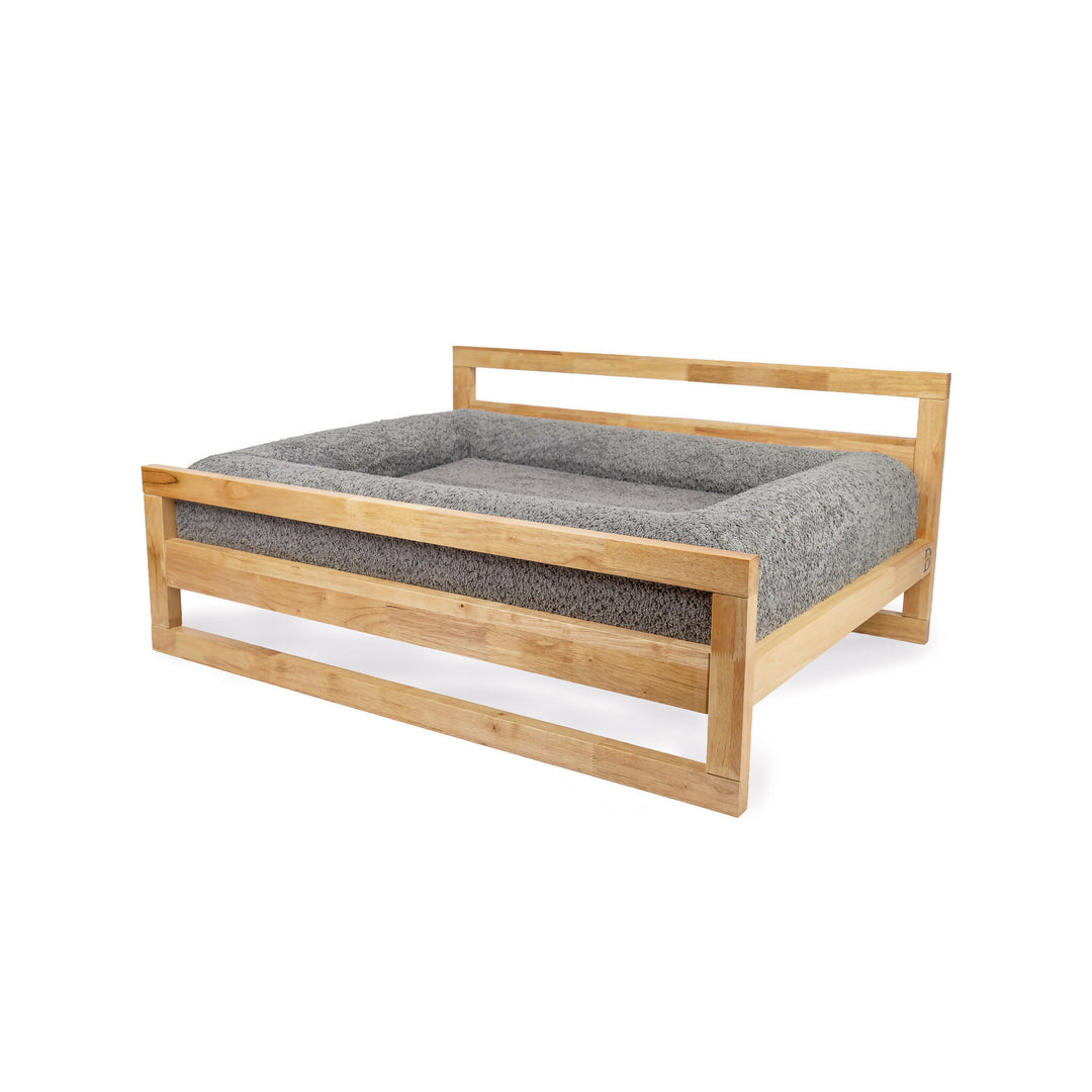 Cama Essential Memory Foam Gris con Base Manhattan