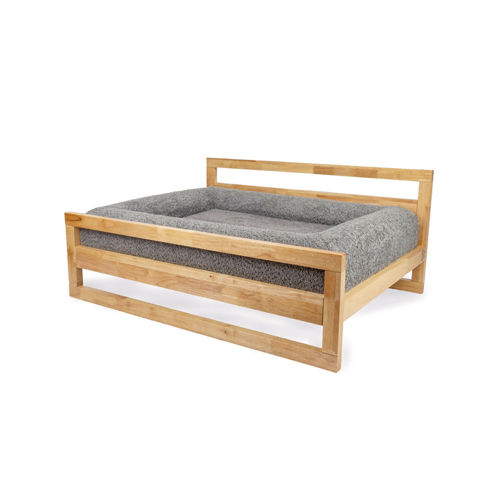 Cama Essential Memory Foam Gris con Base Manhattan