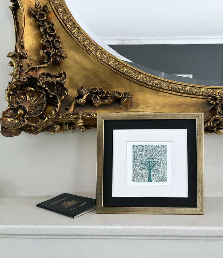 pequeño árbol turquesa