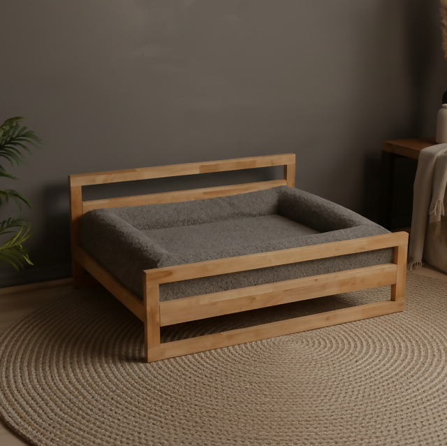 Cama Essential Memory Foam Gris con Base Manhattan