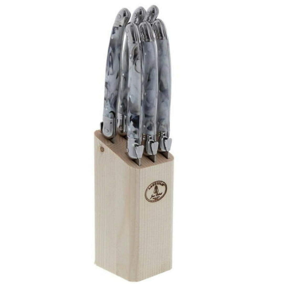 Bloque 6 Cuchillos Dark Grey Laguiole Jean Dubost